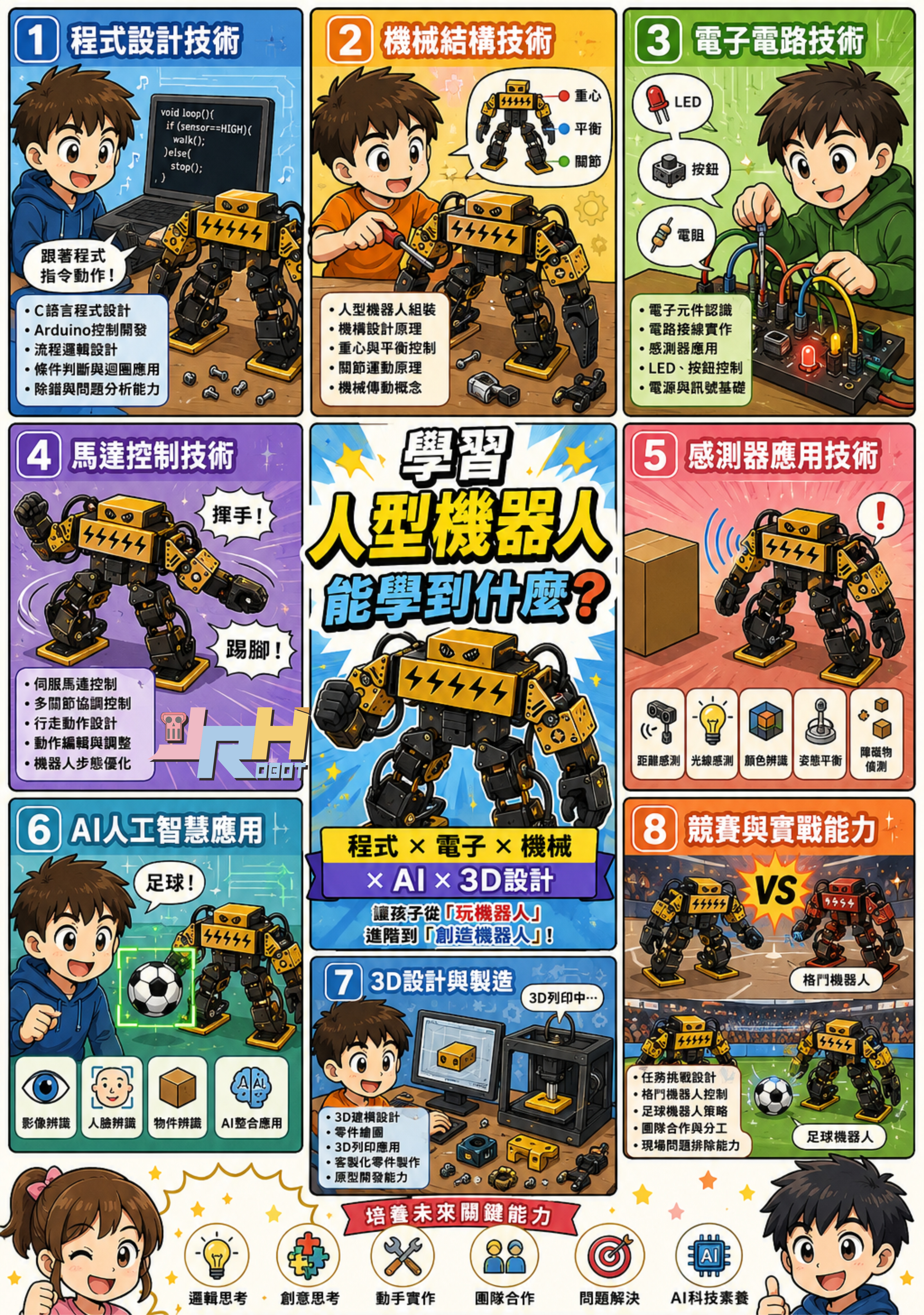 JRH 人型機器人學習內容圖解